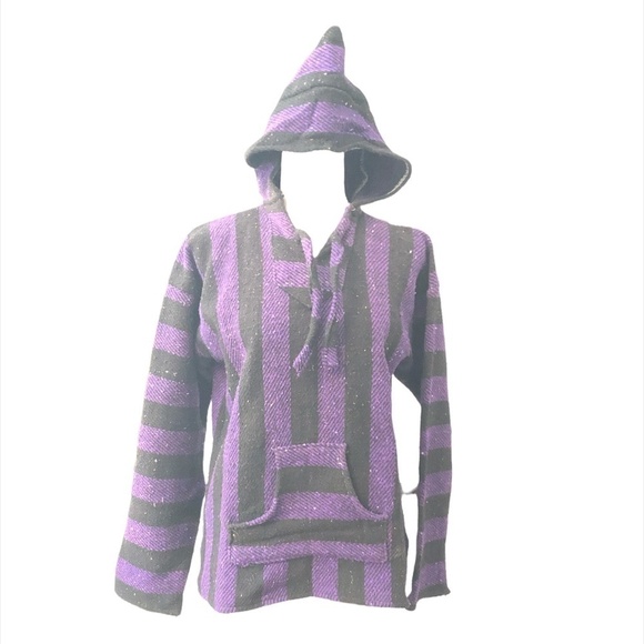 CONFECCIONES ARTILANA Baja Pullover Women's Size Small Purple Authentic Mexican - Picture 6 of 7